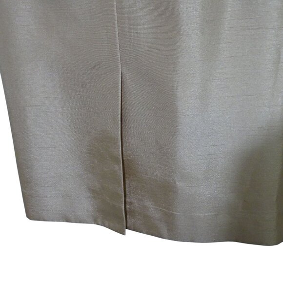 Vintage Le Suit 2 pc Gold Dress and Open Front Jacket Formal Women Size 12 FLAW - Picture 7 of 12